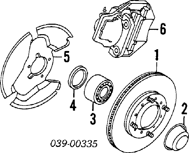 Rolamento de cubo traseiro para Peugeot 505 (551A)