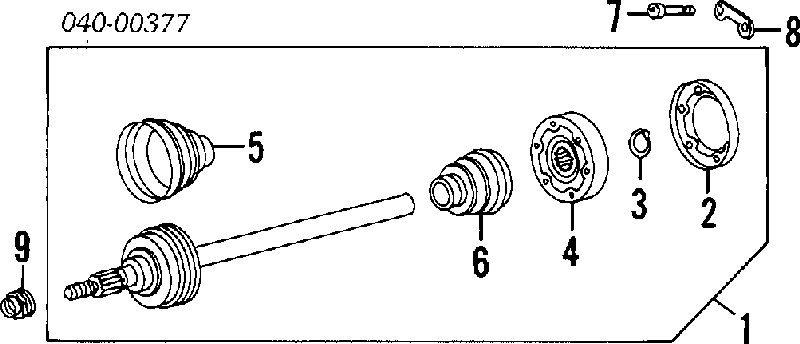 Полуось задняя левая VKJC8726 SKF