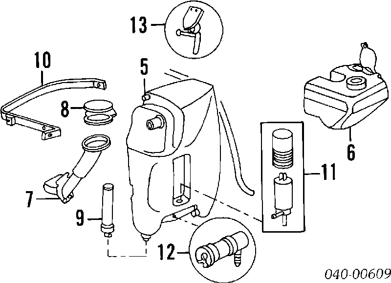 431955651 Porsche bomba de motor de fluido para lavador de vidro dianteiro