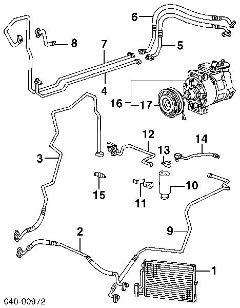 Tanque de recepção do secador de aparelho de ar condicionado AD176000S Mahle Original