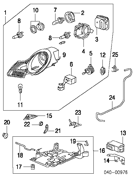 Lâmpada de xénon 99963103690 Porsche