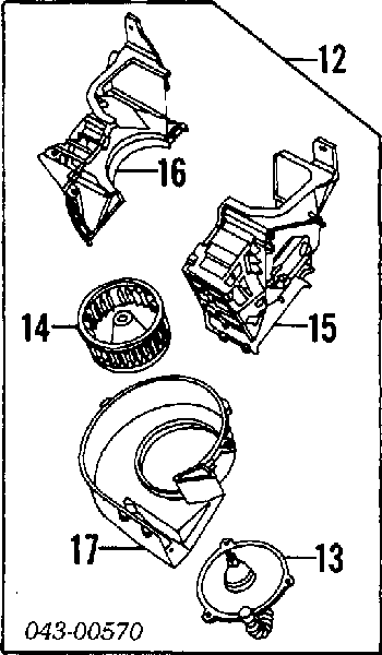 Motor de ventilador de forno (de aquecedor de salão) 34442 NRF