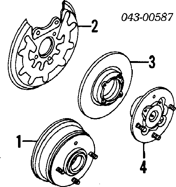 Задние тормозные диски Субару Леон 2 (Subaru Leone)