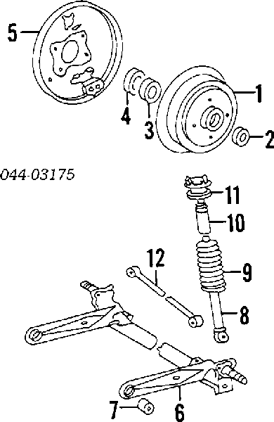 Suporte de amortecedor traseiro para Toyota Starlet (P7)