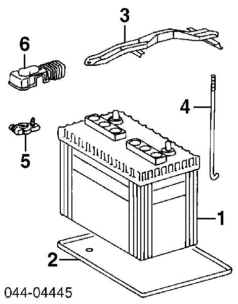 Fixação (suporte) de bateria recarregável para Toyota Land Cruiser (J12)