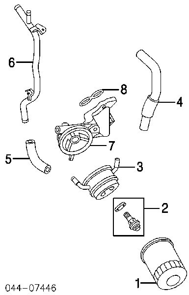 Vedante de adaptador do filtro de óleo para Lexus SC (Z30, Z31)