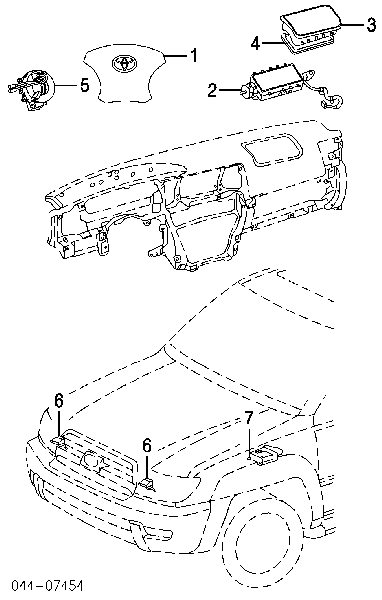 Sensor AIRBAG dianteiro para Toyota 4Runner (GRN21, UZN21)