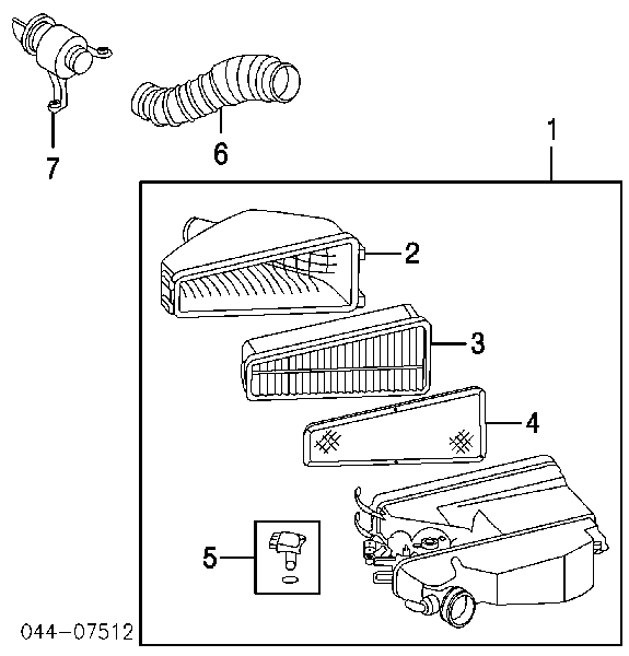 Caixa de filtro de ar para Toyota 4Runner (GRN21, UZN21)