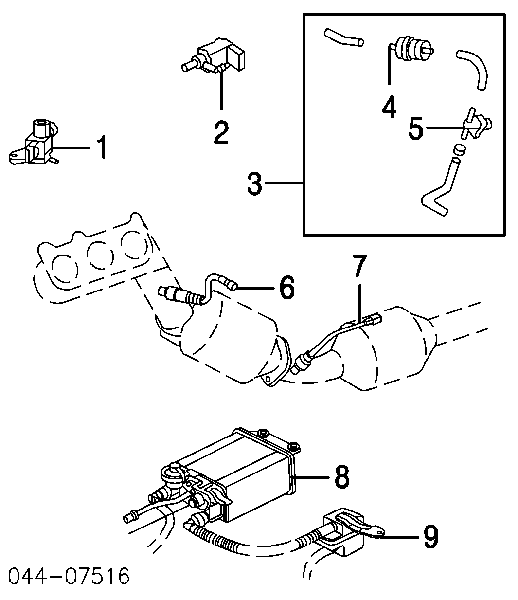 Sonda lambda, sensor de oxigênio até o catalisador para Subaru Legacy (B13)