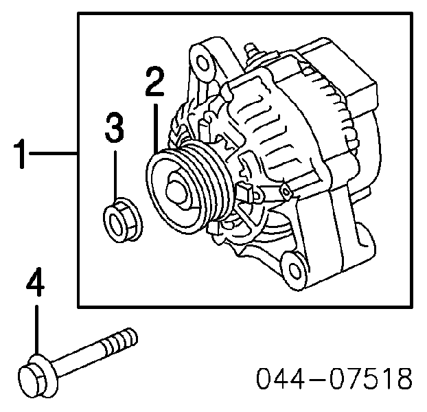 Шкив генератора на Toyota 4Runner GRN21, UZN21