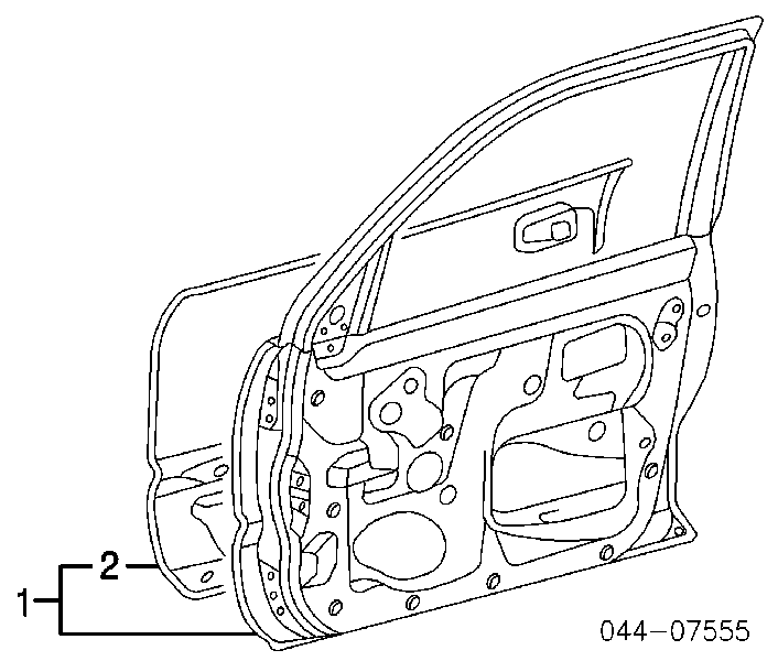 Porta dianteira esquerda para Toyota 4Runner (GRN21, UZN21)
