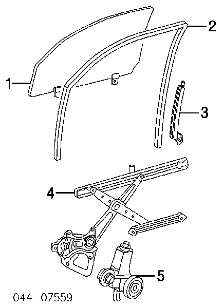 Mecanismo de acionamento de vidro da porta dianteira esquerda para Toyota 4Runner (GRN21, UZN21)