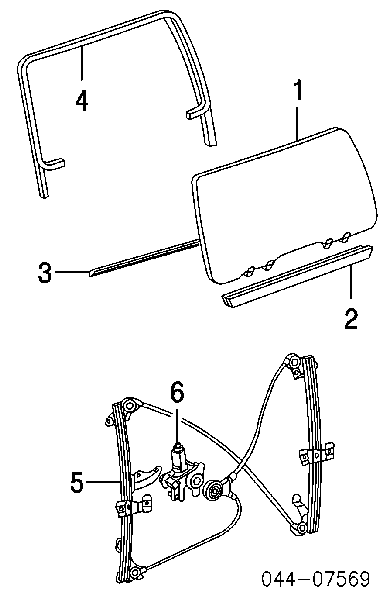 Motor de acionamento de vidro da porta traseira para Toyota 4Runner (GRN21, UZN21)