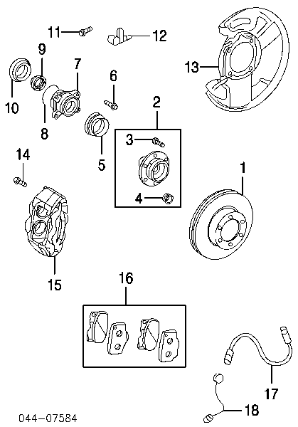 Rolamento de cubo dianteiro para Toyota FORTUNER (N5, N6)