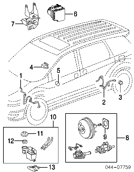 Sensor ABS dianteiro esquerdo para Toyota Sienna 
