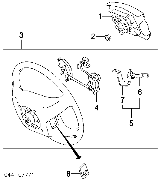 8463208020 Toyota braço oscilante inferior esquerdo de suspensão dianteira