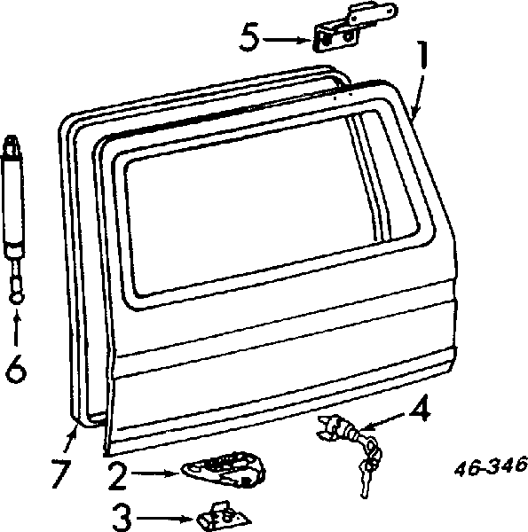 255829193 VAG compactador da porta dianteira esquerda (na carroçaria)