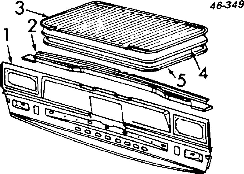 Painel traseiro da seção de bagagem para Volkswagen Transporter 