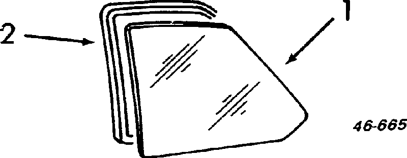 Vidro de carroçaria (da seção de bagagem) esquerdo para Volkswagen Jetta (19E)