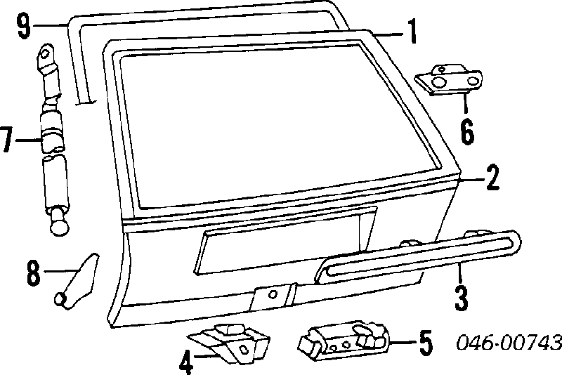Замок крышки багажника (двери 3/5-й задней) на Volkswagen Passat B2, 32B