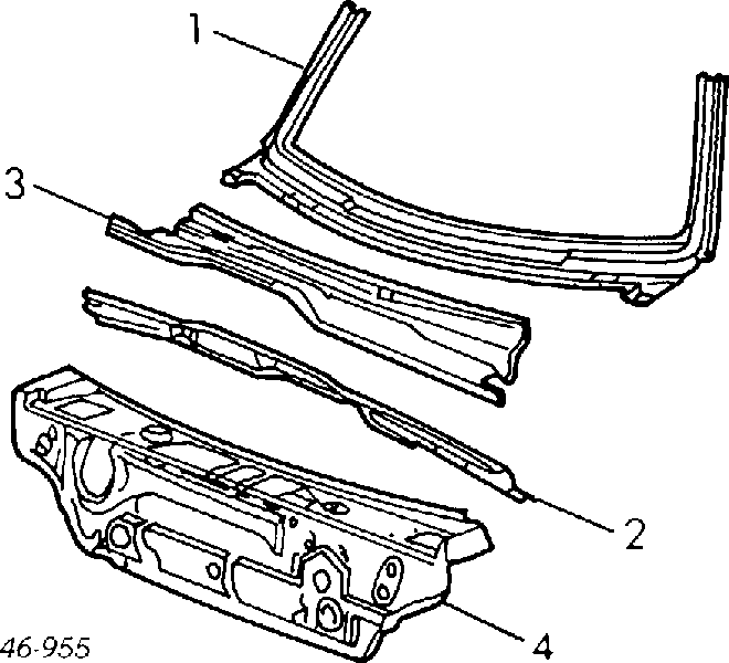 Grelha esquerda de limpadores de pára-brisa para Volkswagen Golf (19E)