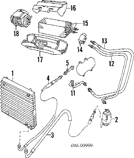 1666196 Ford tanque de recepção do secador de aparelho de ar condicionado