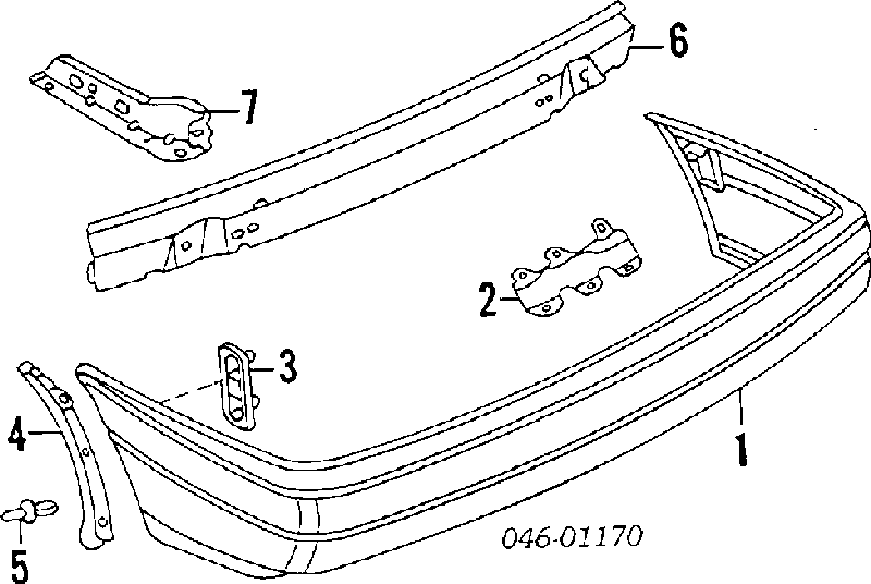 Задний бампер 357807417BGRU VAG