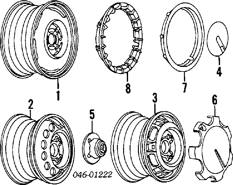 357601025Q VAG discos de roda de aço (estampados)