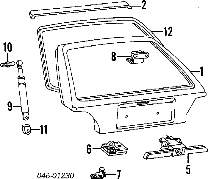 Botão de acionamento do fecho de tampa de porta-malas (de 3ª/5ª porta (de tampa de alcapão) para Volkswagen Polo (86C)