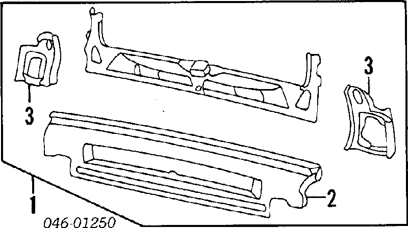 Painel traseiro da seção de bagagem para Volkswagen Passat (B3, B4, 3A2, 351)