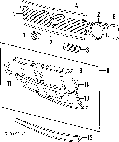 Grelha do radiador para Volkswagen Caddy (14)