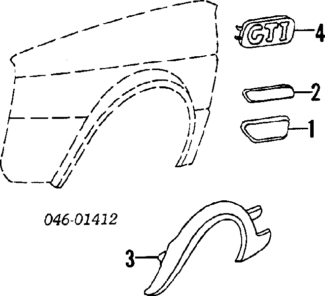 Cápsula (prendedor) de fixação de placas sobrepostas do acesso para Volkswagen Jetta (19E)