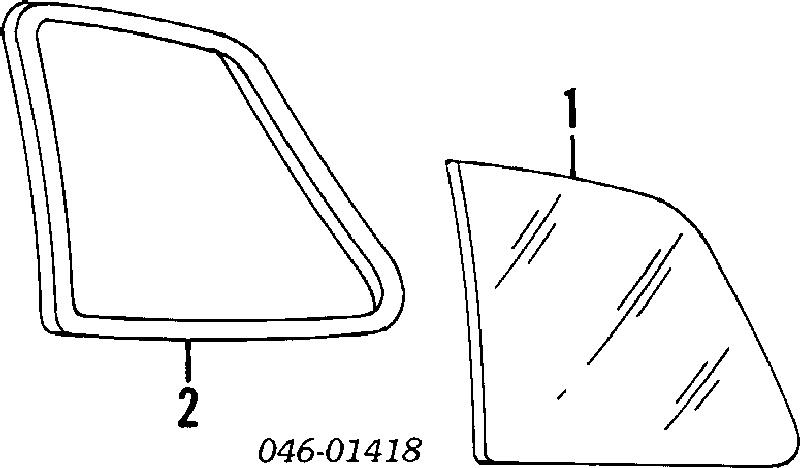 191 845 301 A VAG vidro de carroçaria (da seção de bagagem esquerdo)