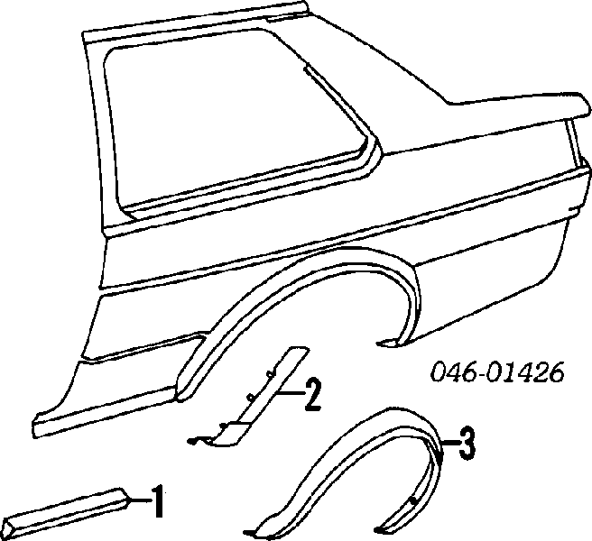 191853817H VAG expansor esquerdo (placa sobreposta de arco do pára-lama traseiro)