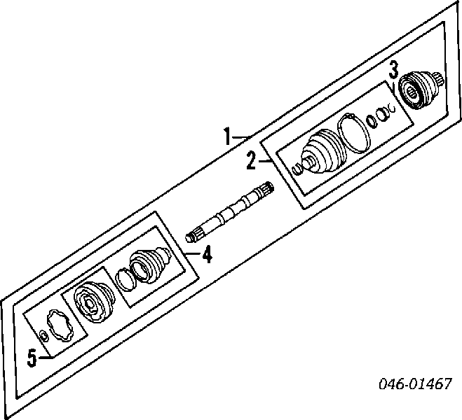 Приводы передних колес (валы карданные полуосей переднего моста) SKF VKJC4819