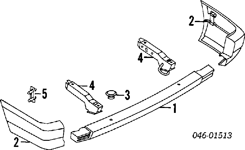 Consola direita do pára-choque traseiro para Volkswagen Transporter (70XB, 70XC, 7DB, 7DW)