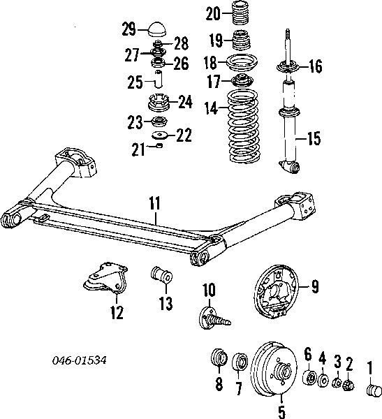 Kit de reparação de cubo traseiro para Volkswagen Passat (B3, B4, 3A5, 351)