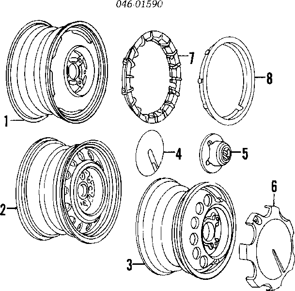 Calota de parafuso de roda para Audi A6 (4B, C5)