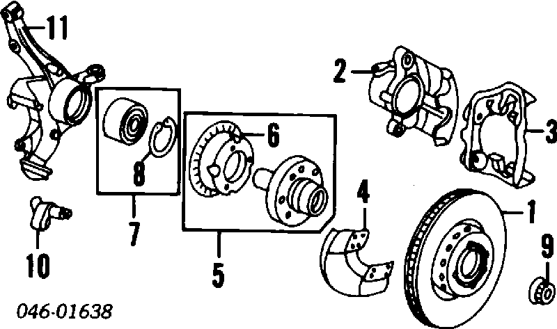 Braçadeira do freio de suporte dianteiro para Volkswagen Passat (B5, 3B2)