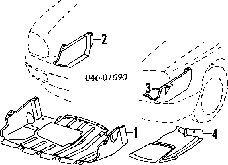 Proteção de motor esquerdo para Volkswagen Bora (1J6)