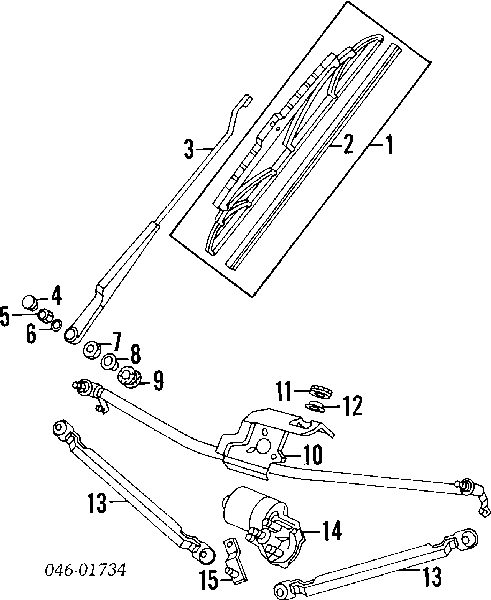 Trapézio de limpador pára-brisas para Volkswagen Transporter (70XB, 70XC, 7DB, 7DW)