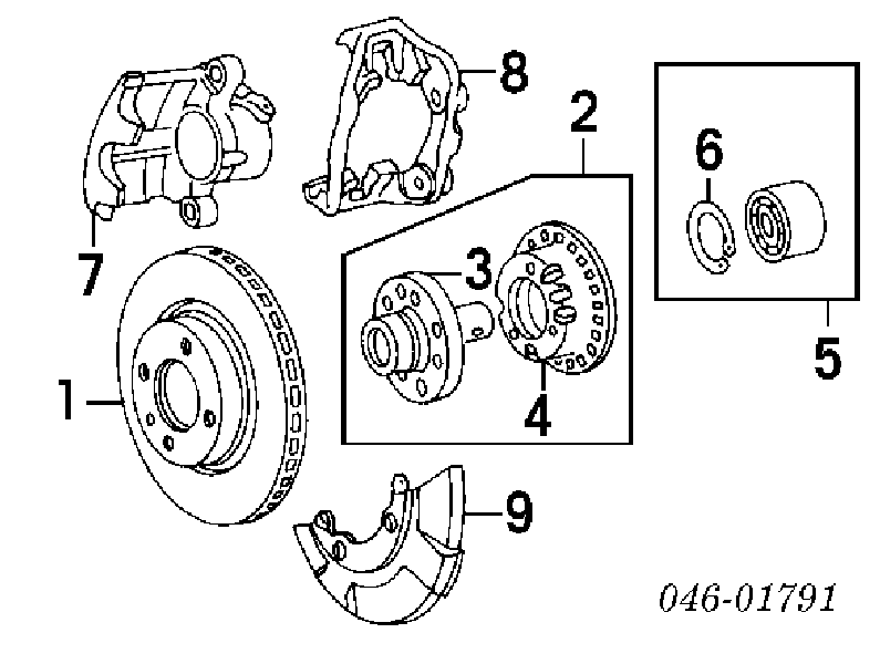 Proteção do freio de disco dianteiro para Volkswagen Passat (B3, B4, 3A2, 351)