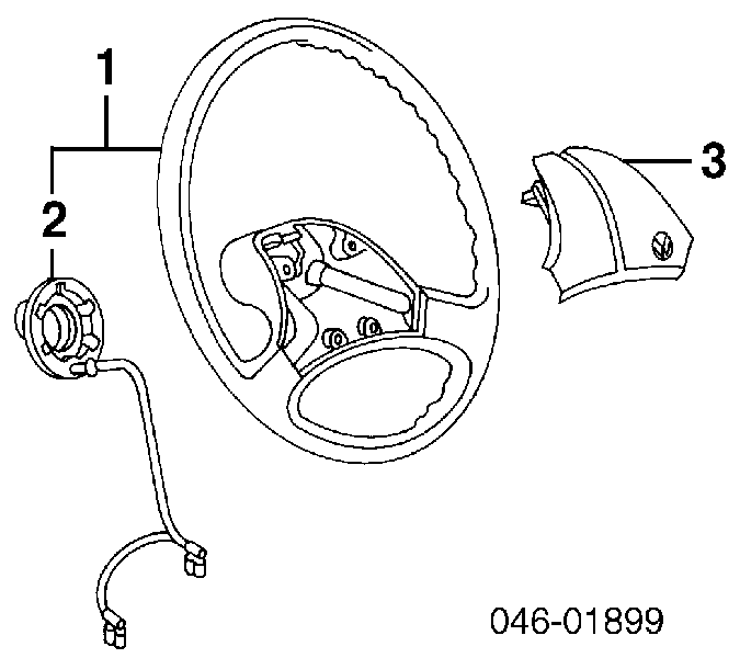 59093 AIC anel airbag de contato, cabo plano do volante