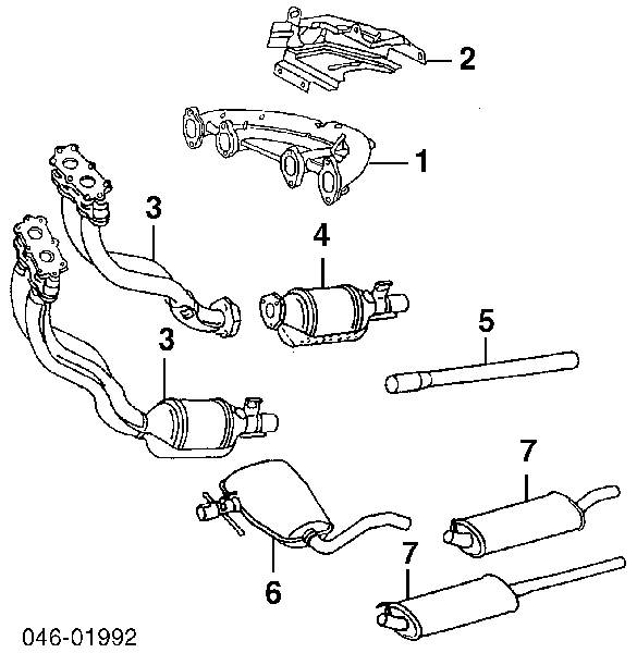 Tubo de admissão dianteiro (calças) do silenciador 8671016408 Renault (RVI)