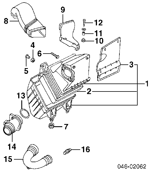 Sensor de fluxo (consumo) de ar, medidor de consumo M.A.F. - (Mass Airflow) para Volkswagen Passat (B3, B4, 3A5, 351)
