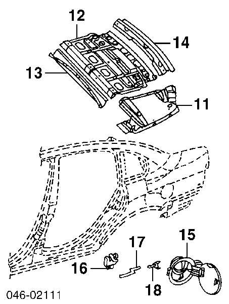 Лючок (дверцята) бензобака 3B0809857CGRU VAG