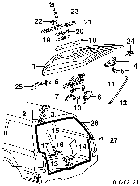 Fecho de tampa de porta-malas (de 3ª/5ª porta traseira) para Volkswagen Passat (B5, 3B5)