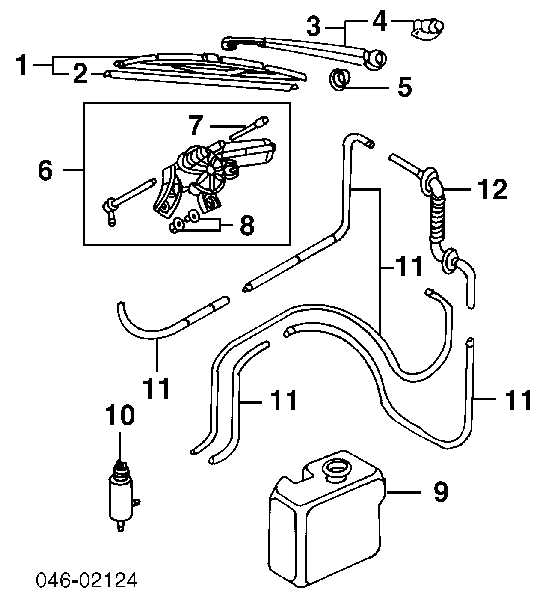 Motor de limpador pára-brisas de vidro traseiro para Audi A6 (4B, C5)