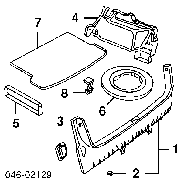 Revestimento (cobrimento) de tampa de porta-malas (de 3ª/5ª porta traseira) para Volkswagen Passat (B5, 3B2)