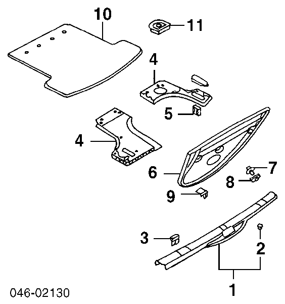 Cápsula (prendedor) de fixação de revestimento de tampa de porta-malas para Seat Alhambra (7V8, 7V9)
